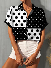 Women's Trending Polka Dot Short Sleeve Shir